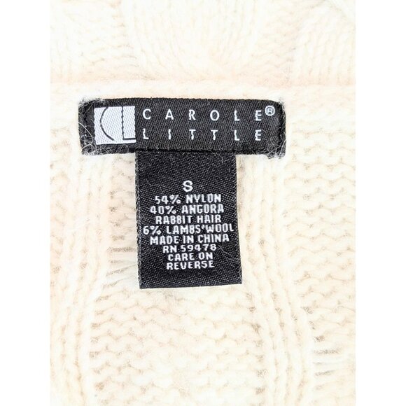 Vintage 80s Womens Popcorn Knit Cowl Neck Cardigan Angora & Lambs Wool Sweater - Picture 9 of 9